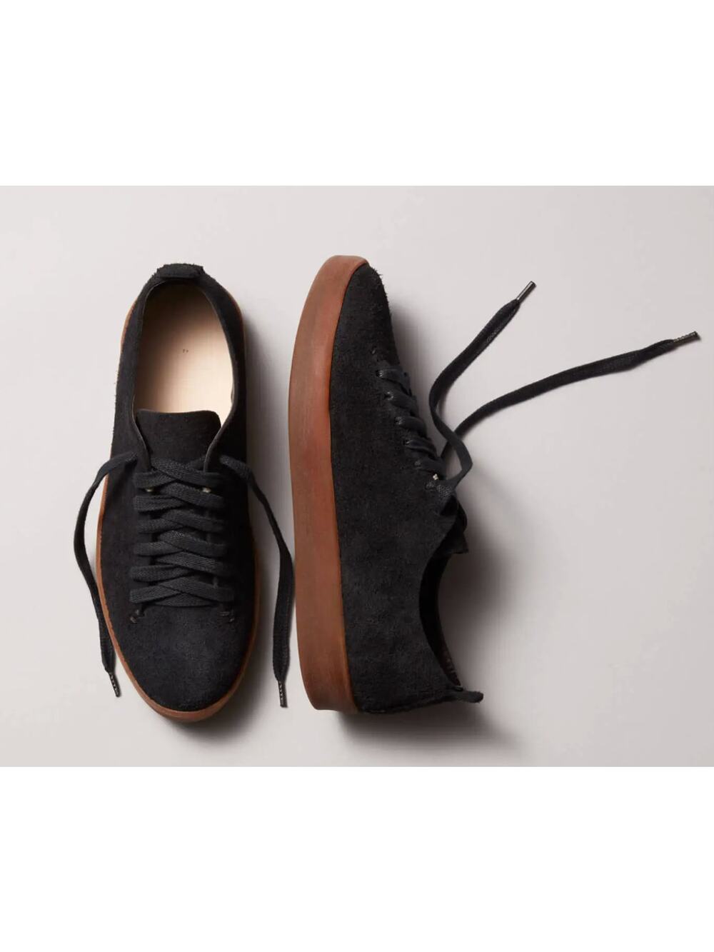 Feit Latex Low Suede Black Sneakers Unisex Size 5.5/6 US 36 EU NIB Italian